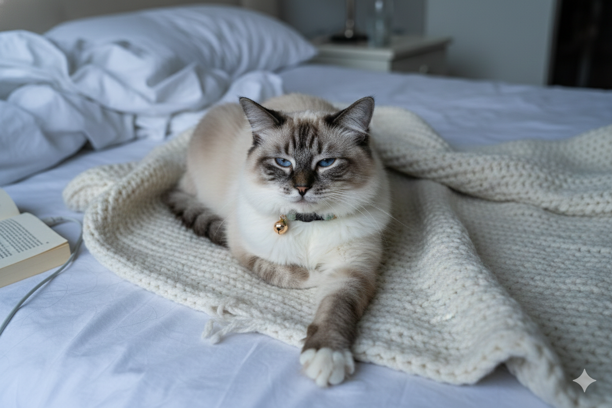 Cat wearing a premium collar